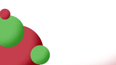 Christmas grainy gradient modern red green circles background animation loop Stock Footage 293167742
