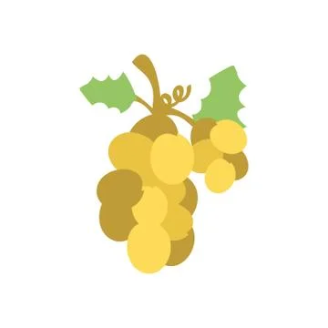 Christmas grape icon flat Stock Illustration