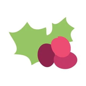 Christmas grape icon Stock Illustration