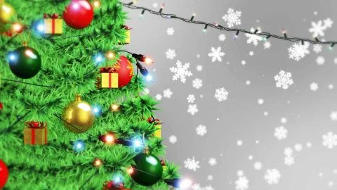 Christmas Gray Background Foto stock