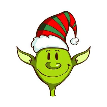Christmas Green Elf Stock Illustration