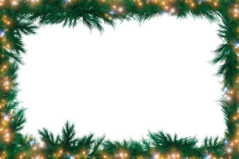 Christmas green framework decoration element Stock Photos