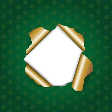 Christmas green torn Stock Illustration