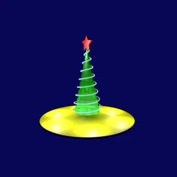 Christmas green tree Illustrazione stock