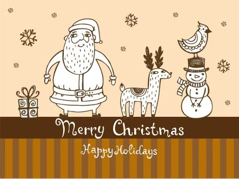 Christmas greeting card Stock Illustration