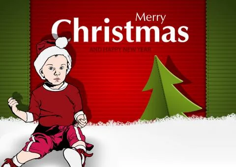 Christmas Greeting Card Stock Illustration