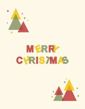 Christmas greeting card in risograph style Stock Illustration