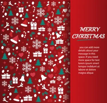 Christmas greeting card with space pattern background Stock-Illustration