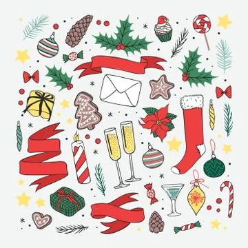 Christmas greeting card vector background Stock Illustration