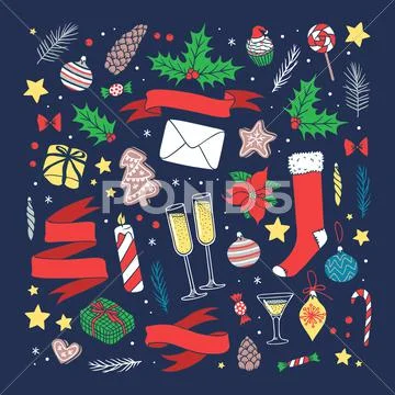 Christmas greeting card vector background Stock Illustrationen