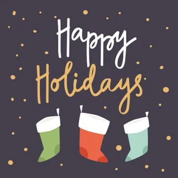 Christmas greeting card vector background banner holidays winter xmas hand draw Stock Illustration