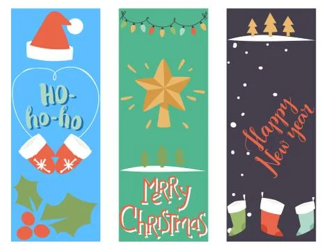 Christmas greeting card vector background banner holidays winter xmas hand draw イラスト素材