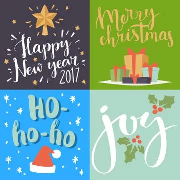 Christmas greeting card vector background banner holidays winter xmas hand draw Stock Illustration