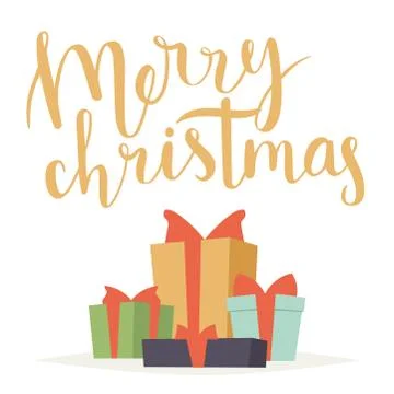 Christmas greeting card vector background banner holidays winter xmas hand draw Stock Illustration