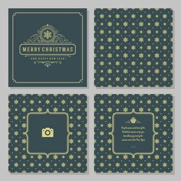 Christmas greeting card vector design and pattern background 스톡 일러스트