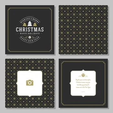 Christmas greeting card vector design and pattern background Stock Illustration