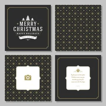 Christmas greeting card vector design and pattern background Stockillustratie