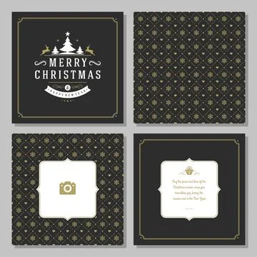 Christmas greeting card vector design and pattern background Stockillustratie
