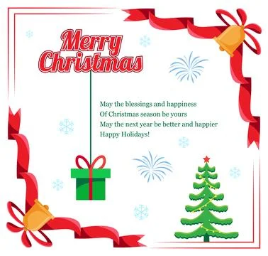 Christmas greeting card vector Stock Illustration