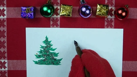 Christmas Greeting Cards Stock Footage 80418875