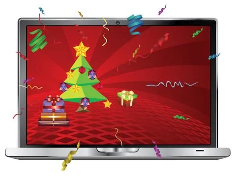 Christmas Greeting on Display Stock Illustration