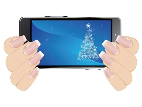 Christmas Greeting on Display Illustrazione stock