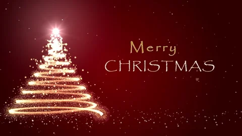 Christmas Greeting Text on Red Background. Stock Footage 250181717