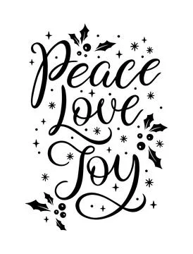 Christmas greetings calligraphy Stock-Illustration
