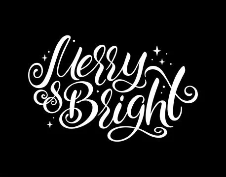 Christmas greetings calligraphy Stock-Illustration