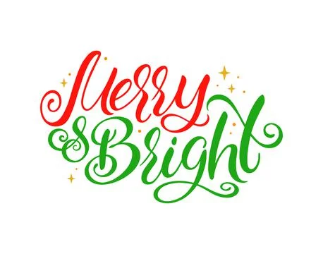 Christmas greetings calligraphy Stock-Illustration