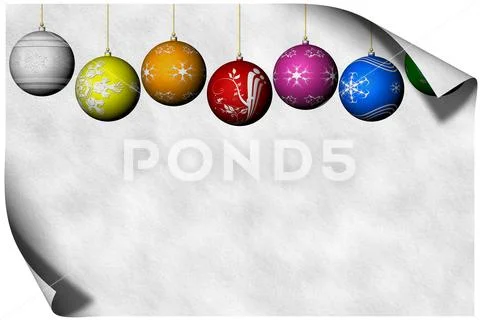 Christmas Greetings Card - 3D illustration Stock Illustration