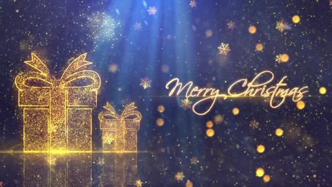 Christmas Greetings Gift Box  Stock Footage 249448773