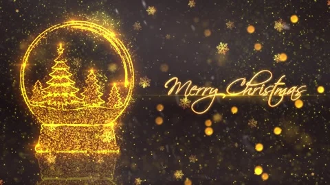 Christmas Greetings Snow Globe  库存影片 249448956