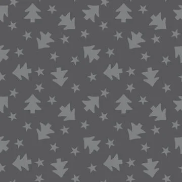 Christmas Grey Holiday seamless pattern background Stock Illustration