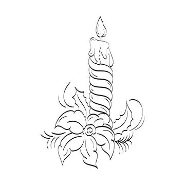Christmas hand drawn element design Stock Illustration