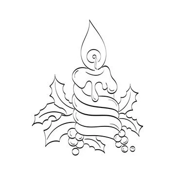 Christmas hand drawn element design Illustrazione stock