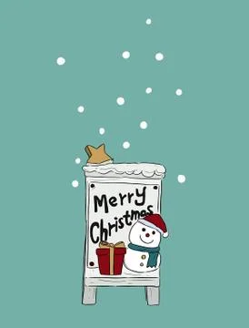 Christmas hand drawn set. Vector illustration. Stock Illustration
