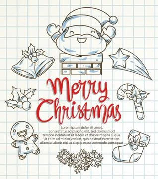 CHRISTMAS HAND DRAWN VECTOR Stock Illustration