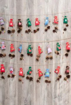 Christmas handmade calendar Foto stock