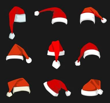 Christmas hat decoration. Illustrazione stock