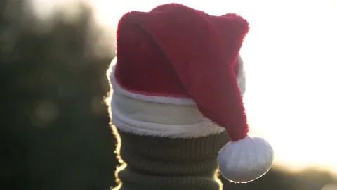 Christmas hat with a flare Stock Footage 81266723