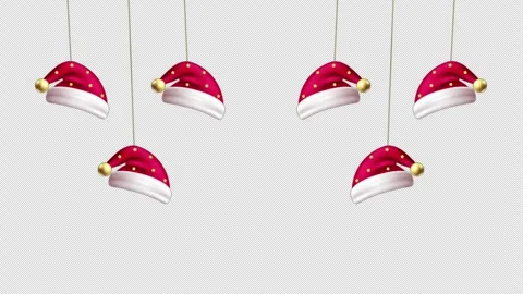 Christmas hat hanging design element decoration Ornament copy space concept.. Stock Footage 283251738