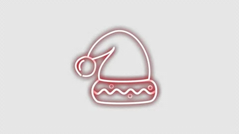 Christmas hat icon animation transparent background with alpha channel Stock Footage 294663399
