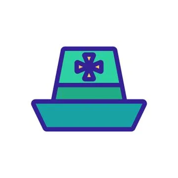 Christmas hat icon vector outline illustration 스톡 일러스트