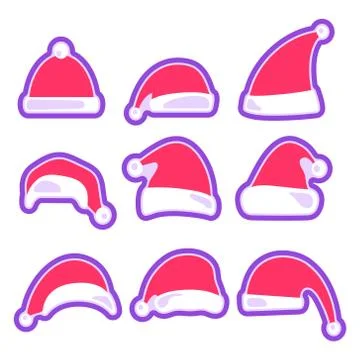 Christmas hat isolated on white background 스톡 일러스트
