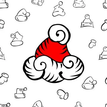 Christmas Hat Pattern Illustrazione stock