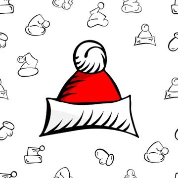 Christmas Hat Pattern Illustrazione stock