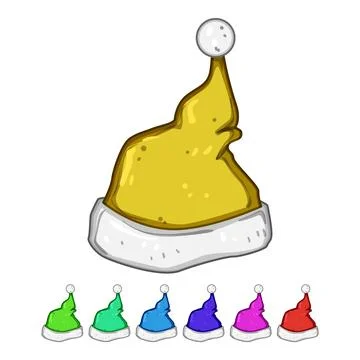 Christmas hat santa cartoon vector graphic Stock Illustration
