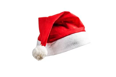 Christmas hat on white background Stock Photos