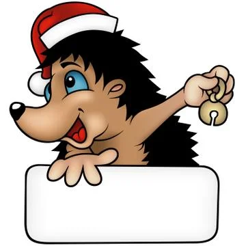 Christmas Hedgehog Stock Illustration